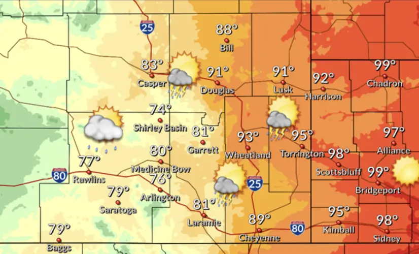 Highs Temperatures in Upper 90's Expected in Nebraska Panhandle