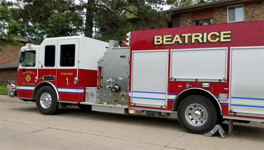 Beatrice Firefighters Douse Vehicle Fire