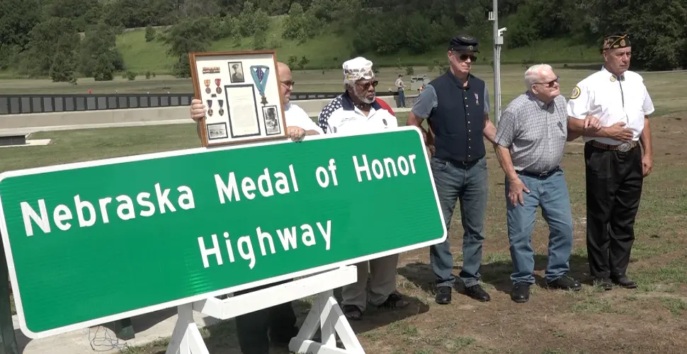 Nebraska Medal of Honor Highway receives new sign