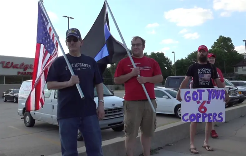Dozens Gather To Support Law Enforcement