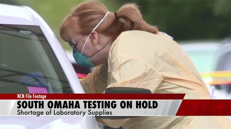 Omaha testing site closed down because of supplies shortage