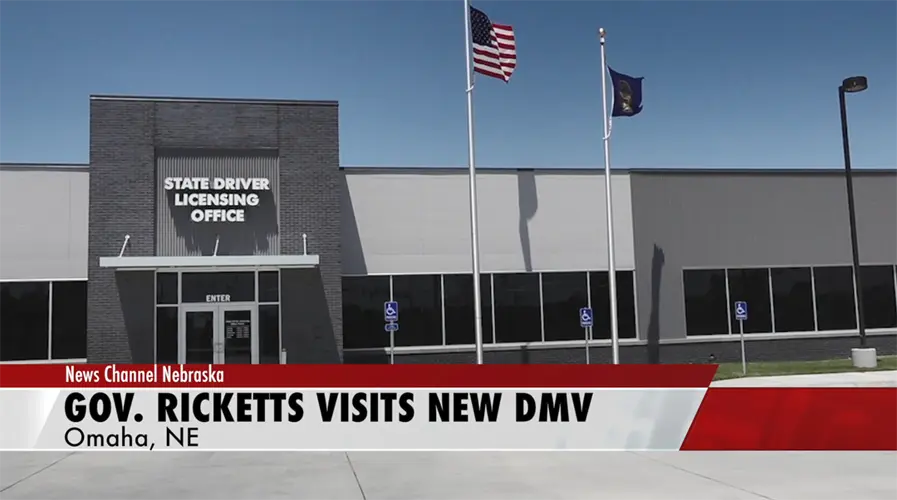 Gov. Ricketts visits new DMV in west Omaha