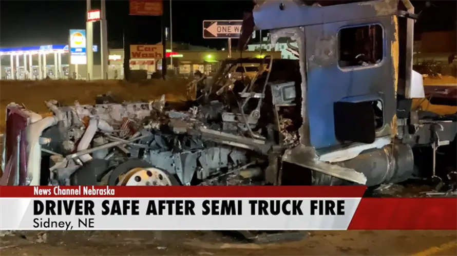 Fire fully engulfs semi truck on Exit 59 interstate ramp