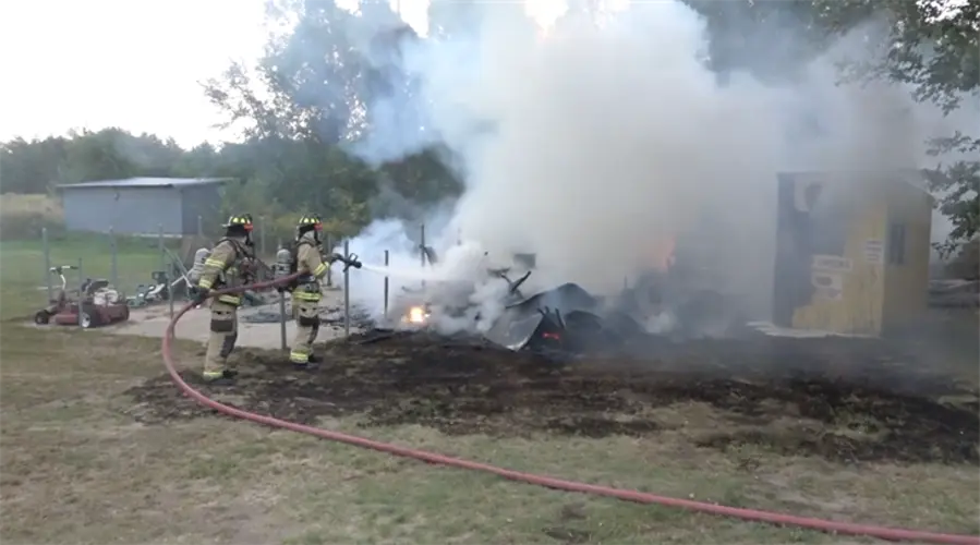 Fire Destroys Norfolk Shed