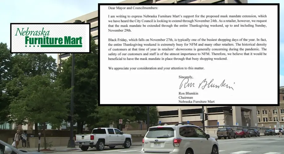 Nebraska Furniture Mart: Extend Mask Mandate Through Thanksgiving Weekend