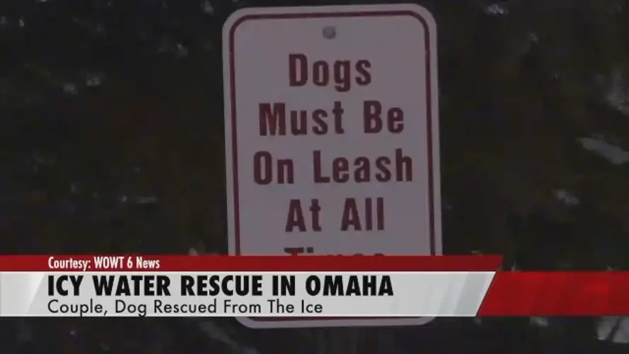 Two people, one dog rescued from icy lake in Omaha