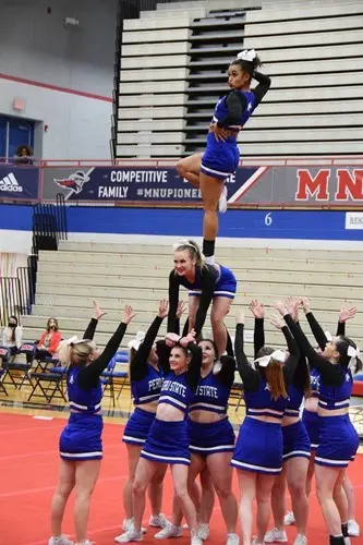Peru State Cheer Finishes Eighth in Heart Championship