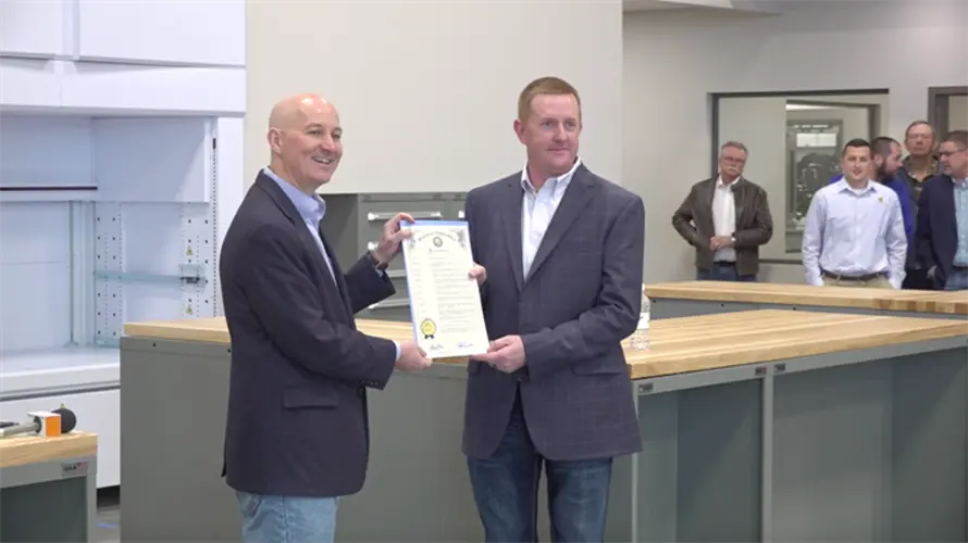 Ricketts tours ag businesses in Hebron, Diller, Johnson for Ag Week