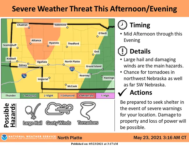 Severe weather possible on Sunday in western Nebraska