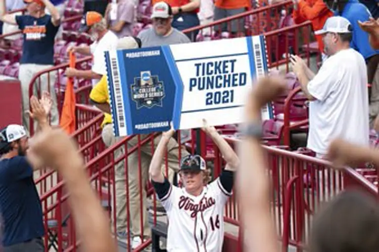 Virginia staves off elimination for 6th time to reach CWS