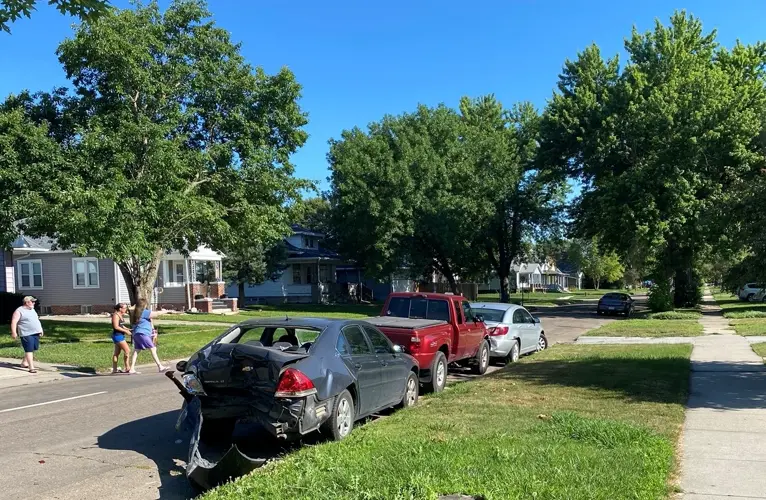 Multiple parked cars damaged in Tuesday morning accident