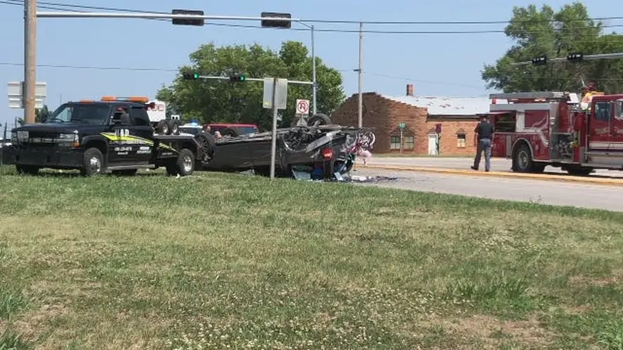 Afternoon crash triggers SUV rollover in Fairbury