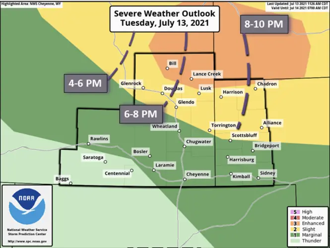 Severe weather possible in panhandle Tuesday night