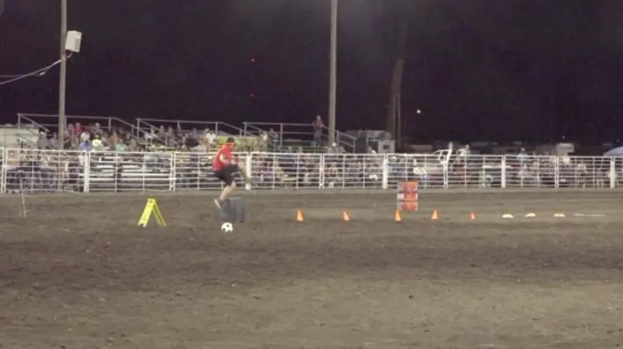 WATCH: Hunter runs 'drunk' through obstacle course at Cheyenne County Fair