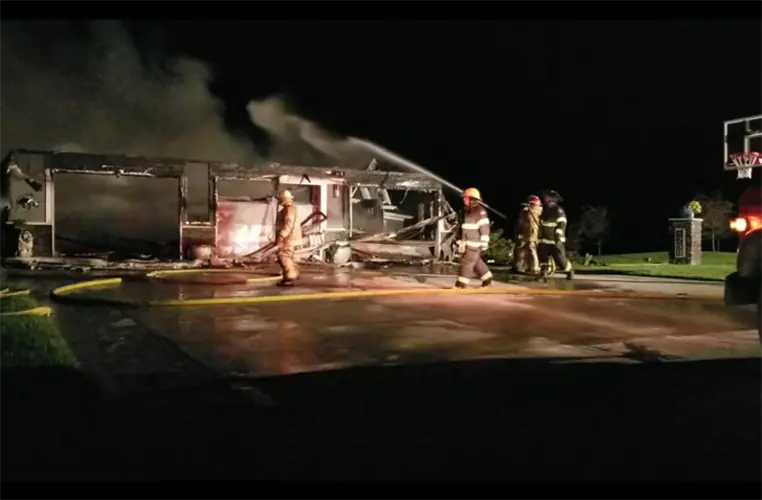 Four departments battle early Wednesday fire, south of Beatrice