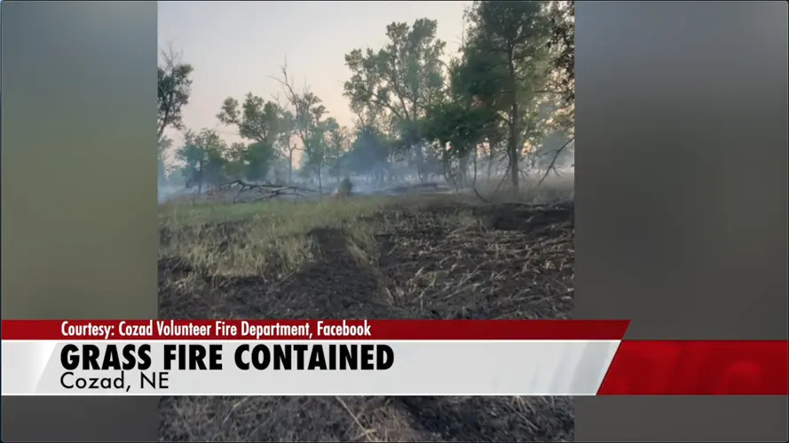 Cozad grass fire contained, 80 acres burned