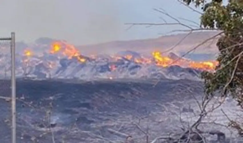 Landfill equipment sparks fire in Alliance