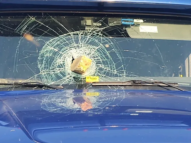 No one injured after 4x4 crashes through vehicle near Elm Creek