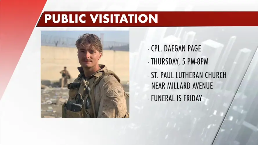 Public visitation announced for Cpl. Daegan Page