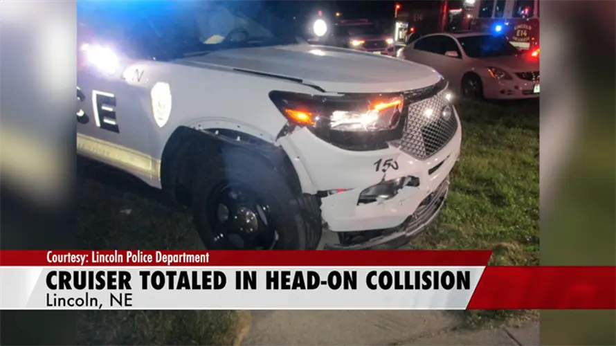 Man totaled police cruiser and drove through several yards