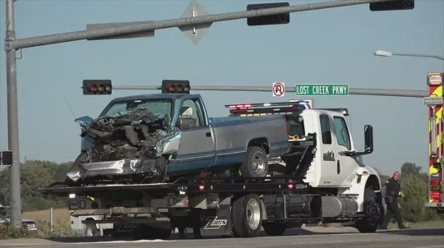Pickup vs. semi accident in Columbus Thursday