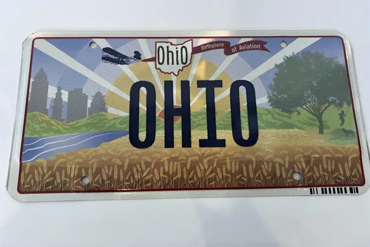 Wright Brothers, wrong design: Ohio mangles license plate