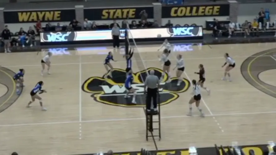 #3 Wayne State volleyball sweeps Peru State in final non-conference game of the season