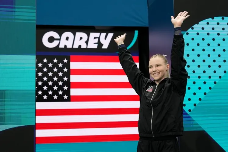Jade Carey returns home to the US gymnastics championships with 'no expectations, no pressure'