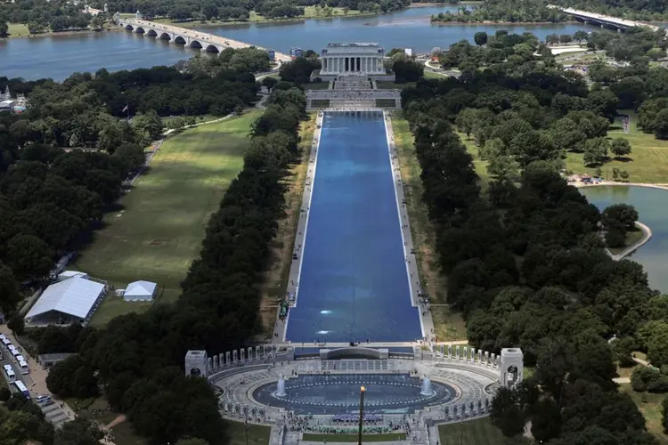 Reflecting Pool liner was cut with a sharp knife or razor, National Park Service says