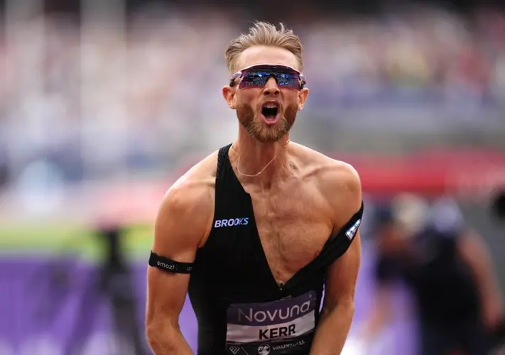 Josh Kerr of Britain breaks the men’s mile world record that stood since 1999