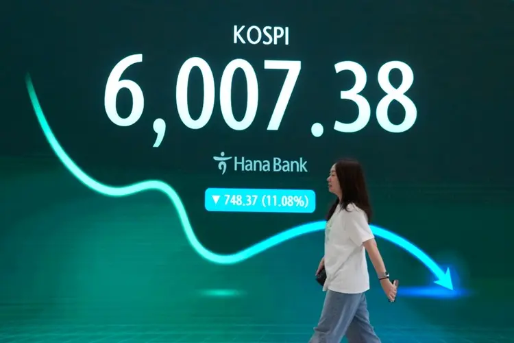 South Korea's Kospi share index falls 8%, other Asian shares are also mostly lower
