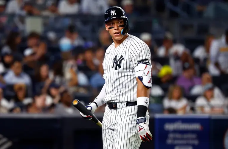 Aaron Judge goes 0 for 3 with 2 Ks in return to Yankees after 99-day absence caused by broken rib