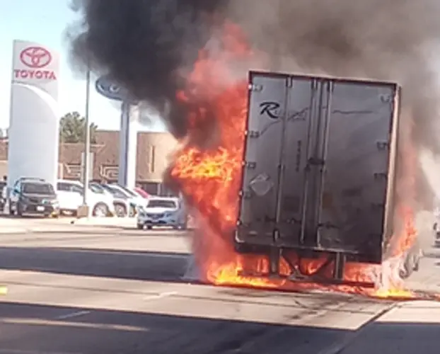 Semi catches fire in McCook Wednesday afternoon