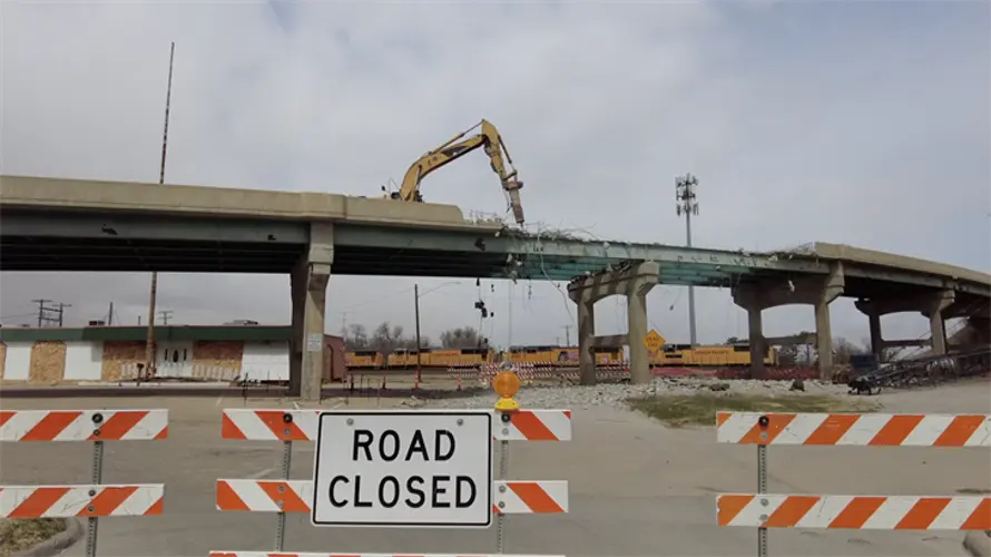 Demolition underway at Hastings viaduct
