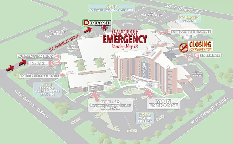 CHI Health St. Francis temporarily moving emergency department
