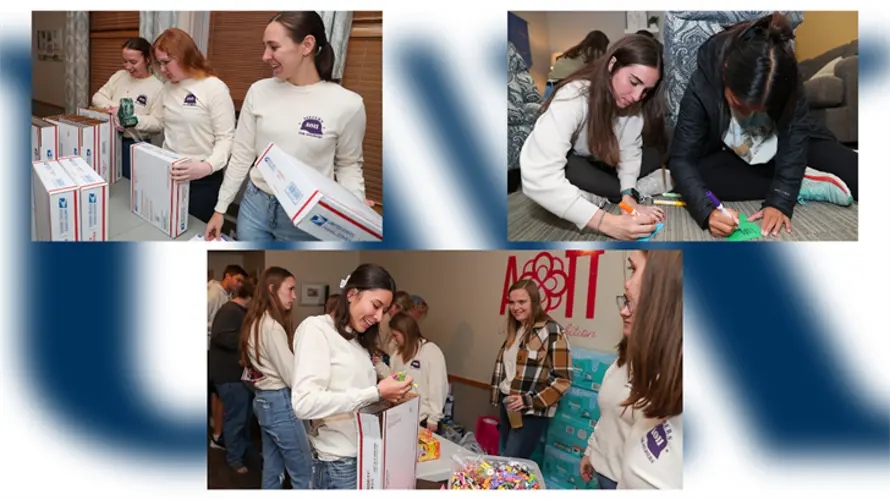 UNK students send their appreciation, holiday cheer to military members serving overseas