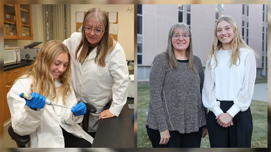 UNK freshman Ella Buhlke, biology professor Kim Carlson share passion for research