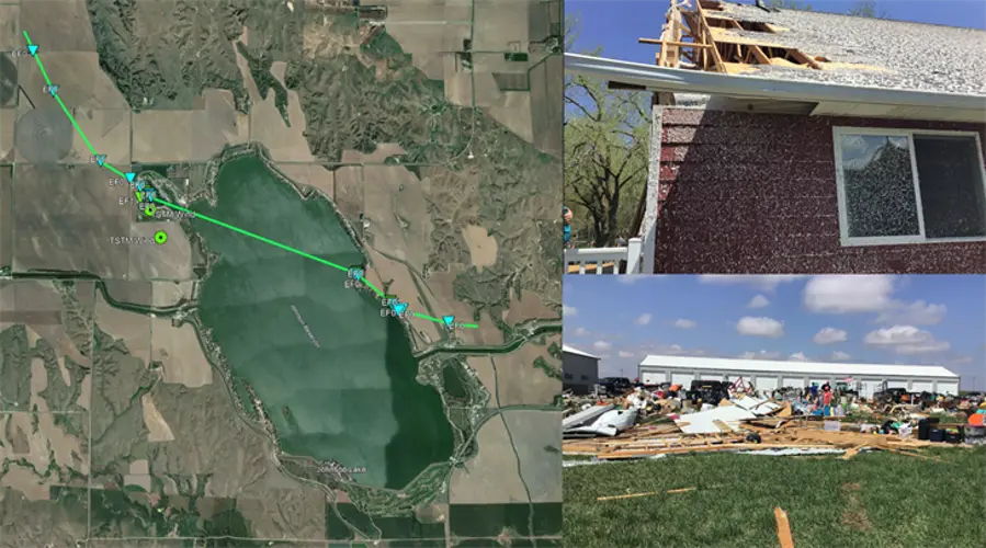 Tornado tracks across Johnson Lake on Friday night