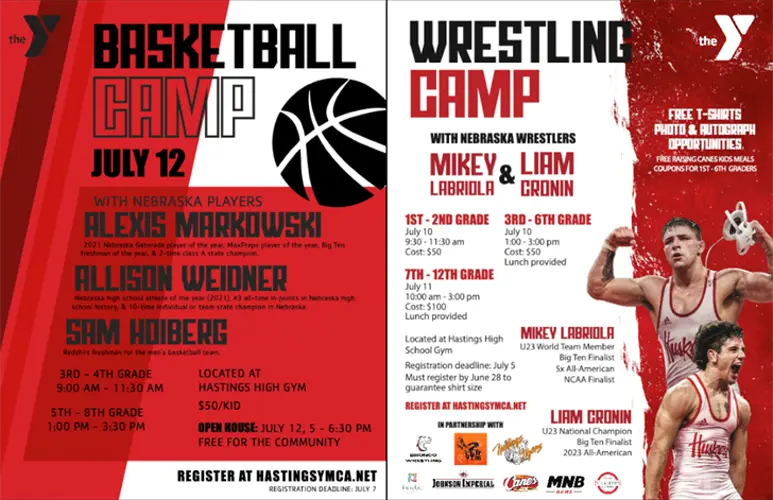 Hastings YMCA hosting youth camps with Huskers