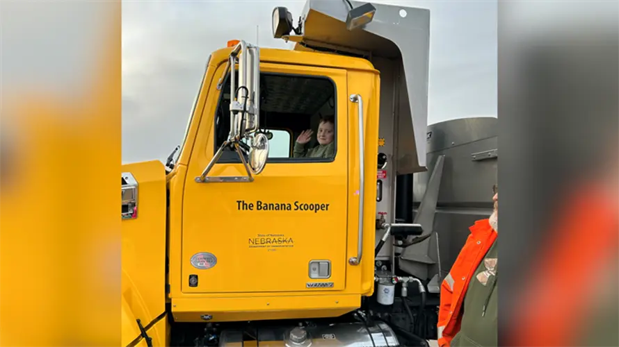 Kearney Public Schools elementary student names NDOT snowplow