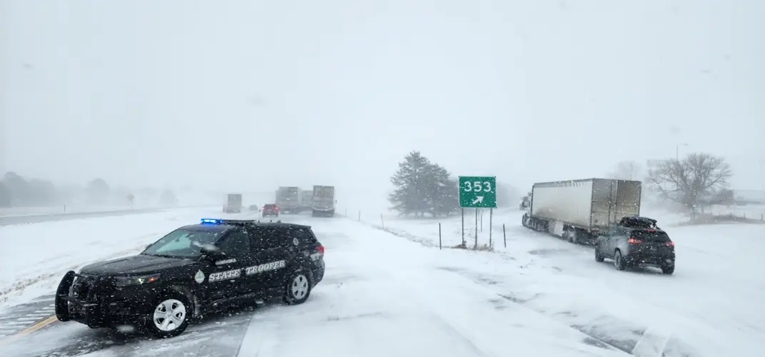 Winter storm keeps trooper busy on Christmas Day