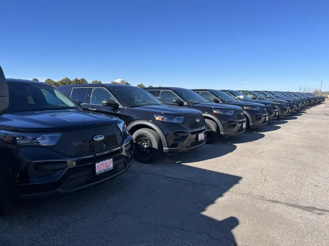 Vehicles arriving for Kearney Police Department’s new assigned vehicle program