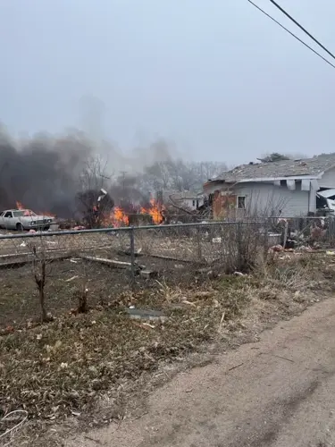 Firefighters respond to house explosion in Wood River