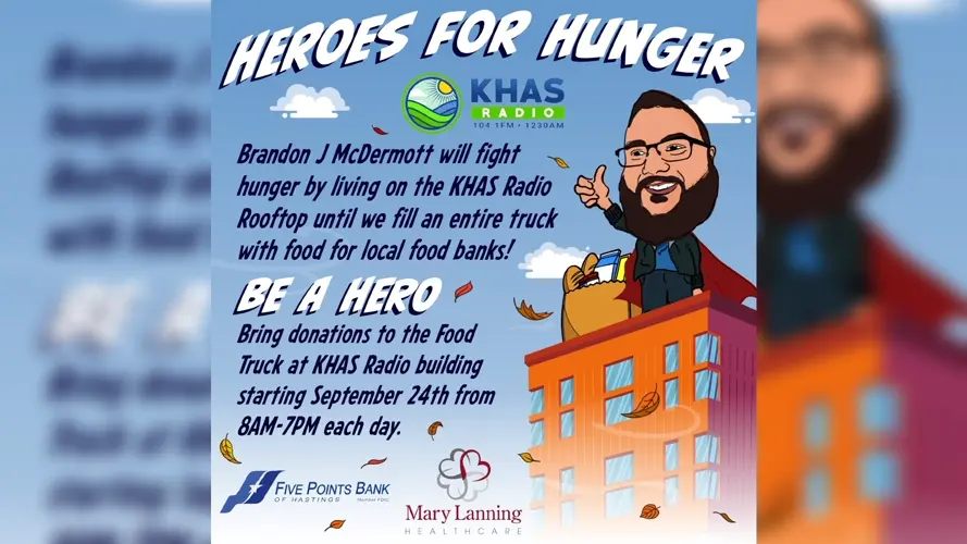 KHAS Radio Host to camp out on roof to collect food donations