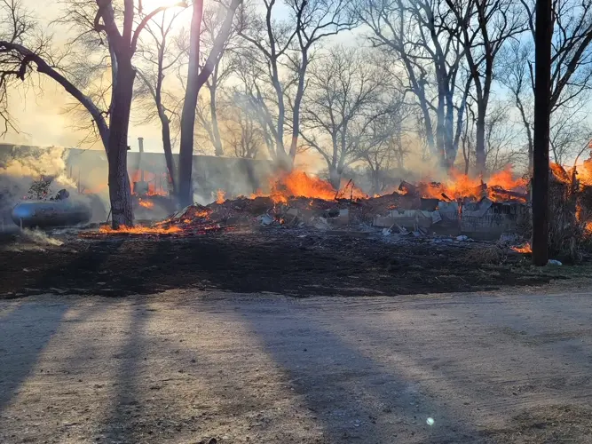 Structure fire destroys buildings in rural Merrick County