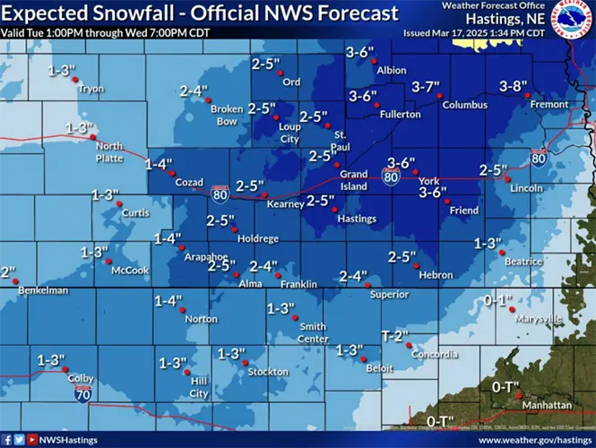 Blizzard conditions expected Wednesday morning