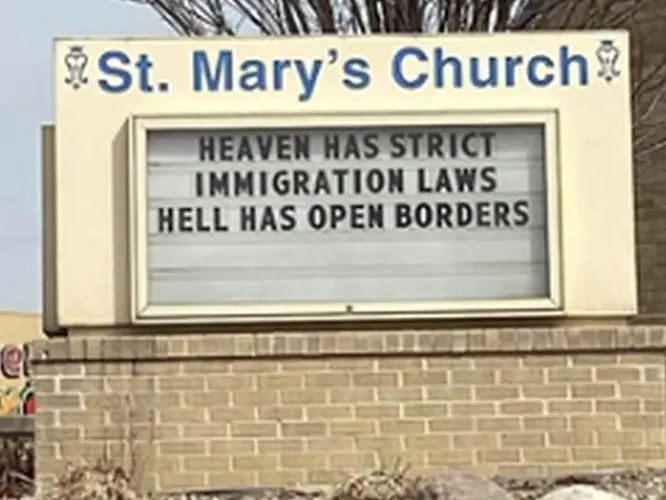 Sign outside of south Omaha church has many feeling hurt, angry