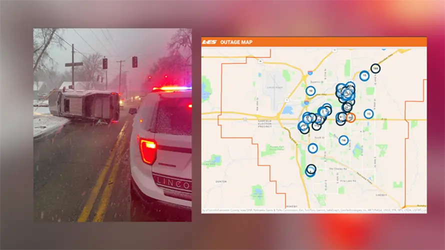 Tangled power lines cause major power outage in Lincoln