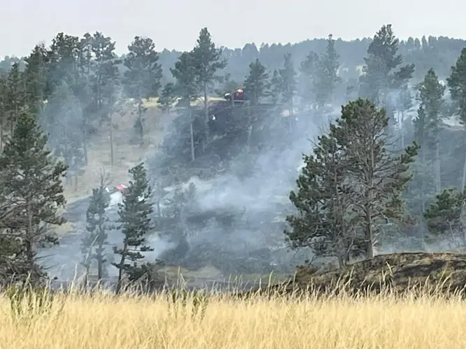 Lightning sparks fire near Rushville