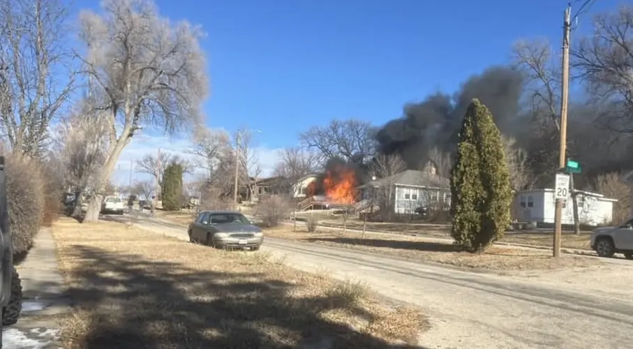 House destroyed in Hay Springs fire, neighboring homes damaged